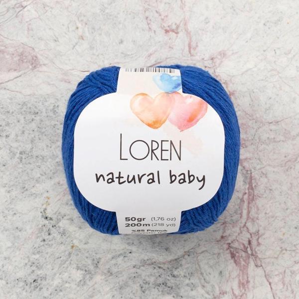 Loren Natural Baby Mavi El Örgü İpi - R025 - 33933 - Image 1