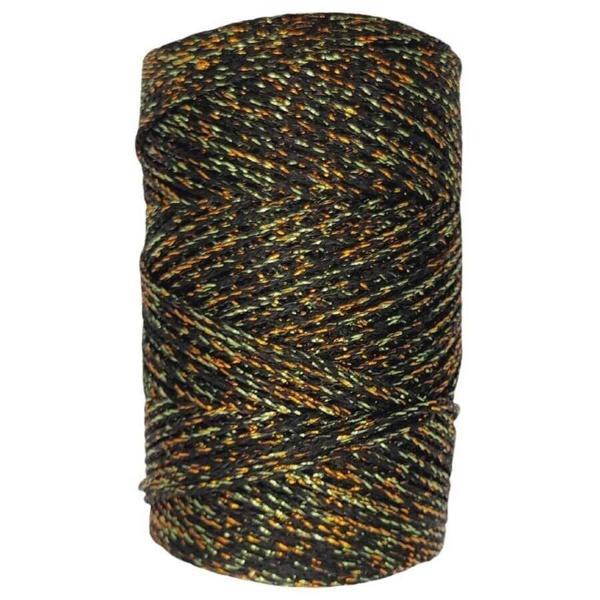 Makrome İpi 3mm  Polyester Siyah Altın Simli - Image 1