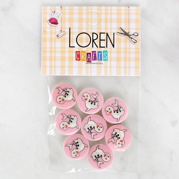 Loren Crafts 8'li Fok Düğme - 1037 - Image 1