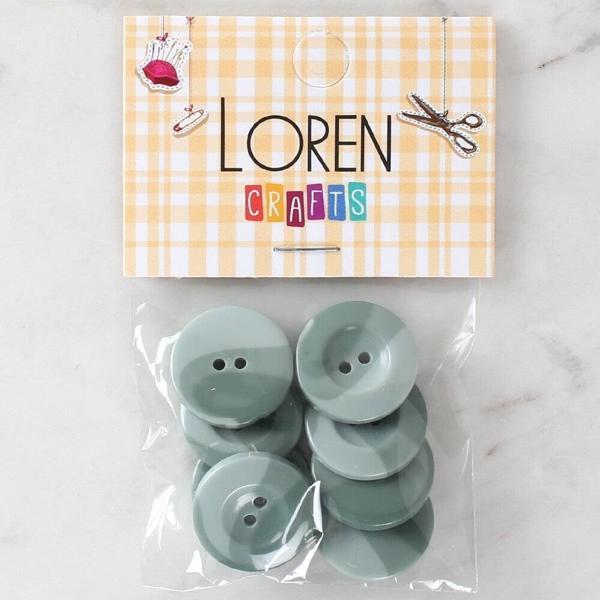 Loren Crafts 8'li Düğme Yeşil - 1138 - Image 1