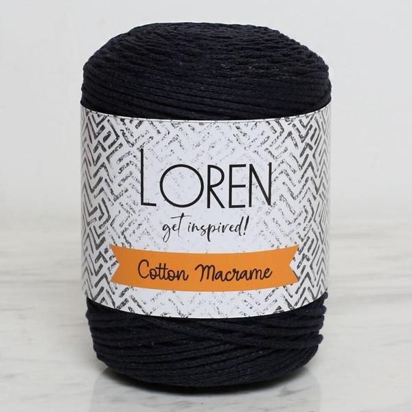 Loren Cotton Macrame Lacivert - R005 - 34361 - Image 1