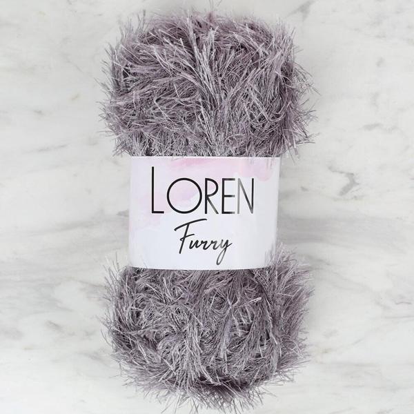 Loren Furry Koyu Gri El Örgü İpi - RF036 - 34056 - Image 1
