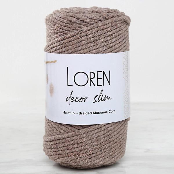 Loren Decor Slim 3 Büküm Makrome İpi Vizon  - L143 - Image 1