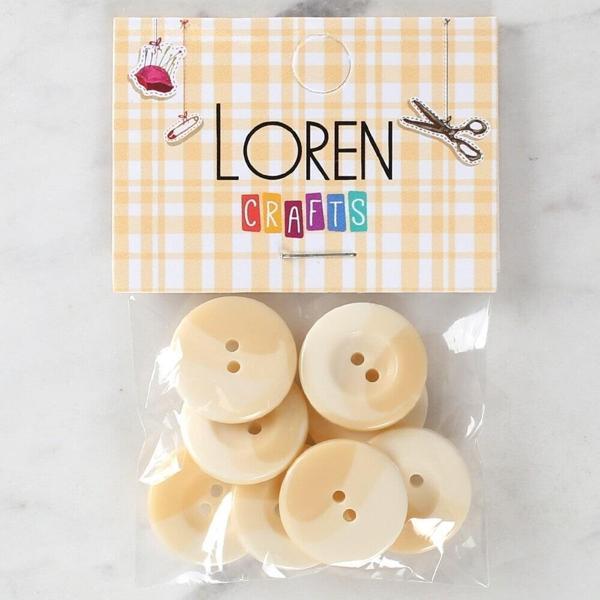 Loren Crafts 8'li Düğme Krem - 1142 - Image 1