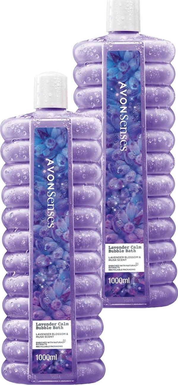 AVON Senses Lavender Calm Lavanta Kokulu Banyo Köpüğü 1 Lt. Ikili Set - Image 1