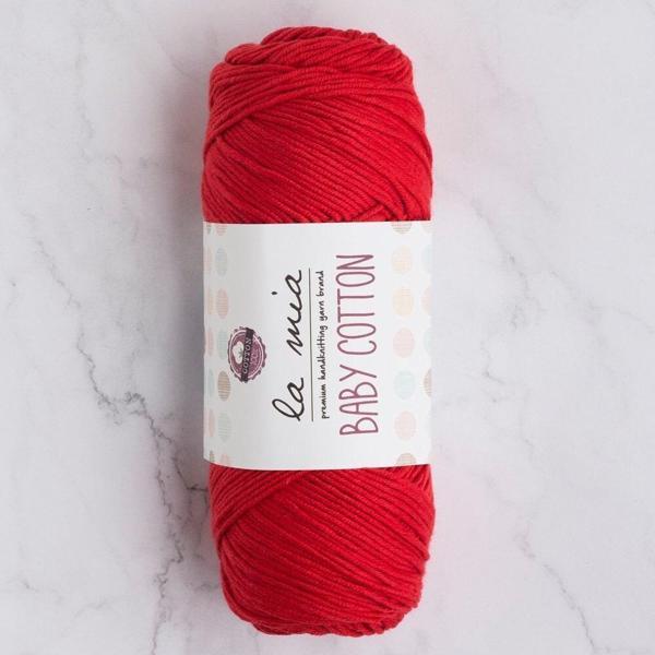 La Mia Baby Cotton Kırmızı El Örgü İpi - L033 - 33634 - Image 1