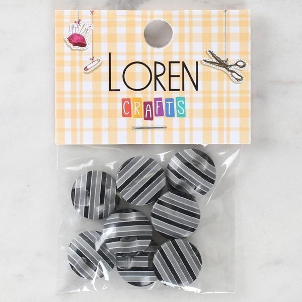 Loren Crafts 8'li Desenli Düğme - 1098 - Image 1