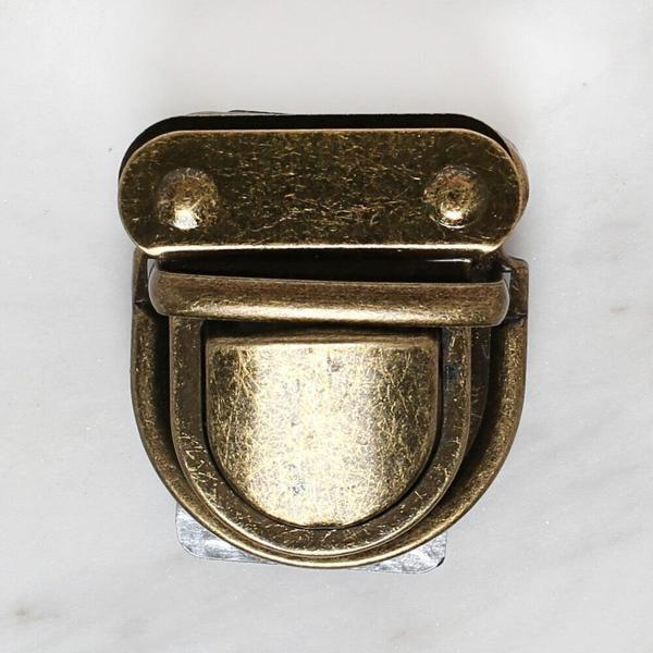 Loren Metal Çanta Kilidi Büyük Antik Sarı - Image 1