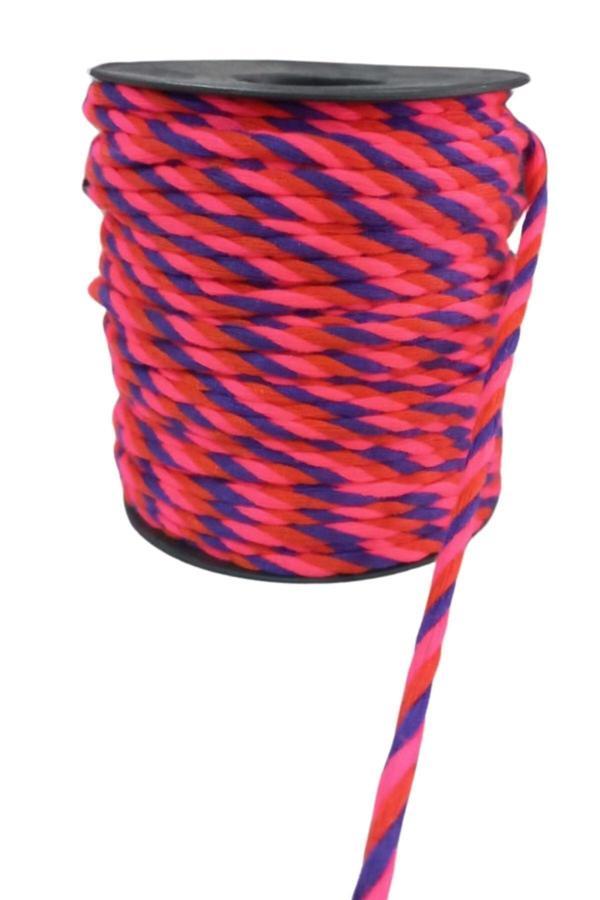 Bileklik ipi, Hediye Paketleme ipi, Şans, Bereket, Aşk, Şifa, Güç 10 mm Pamuk  10 metre Fuşya - Image 1