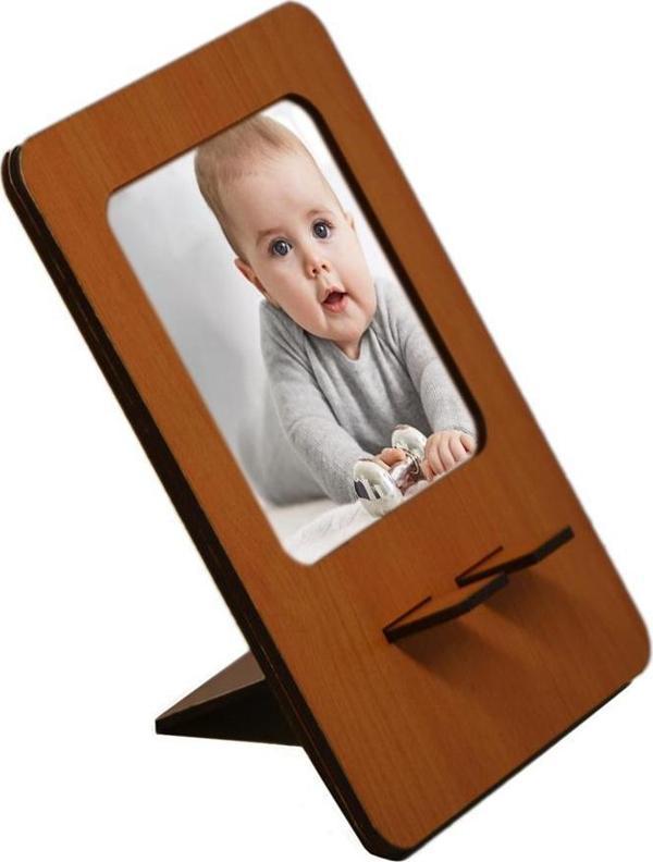 Technopa RESİM ÇERÇEVE AHŞAP RENK TELEFON TUTUCU - Image 1