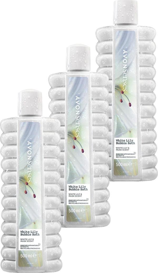 AVON White Lily Zambak Banyo Köpüğü 500 ml 3'lü Set 5050000106504 - Image 1