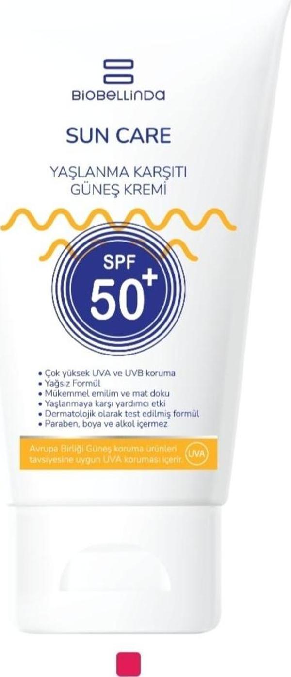 BioBellinda Yaşlanma Karşıtı Güneş Kremi Spf 50 50 ml Yeni Ambalaj - Image 1