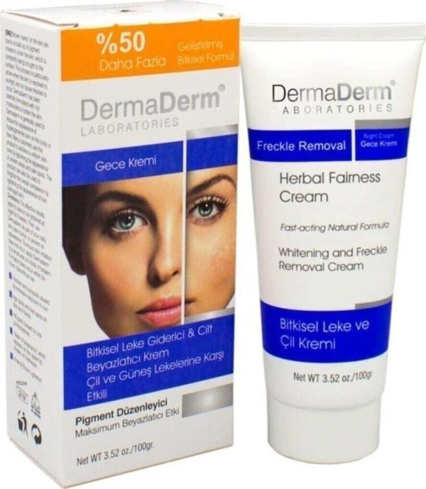 DermaDerm Cilt Beyazlatıcı Gece Kremi 100 Gr - Image 1