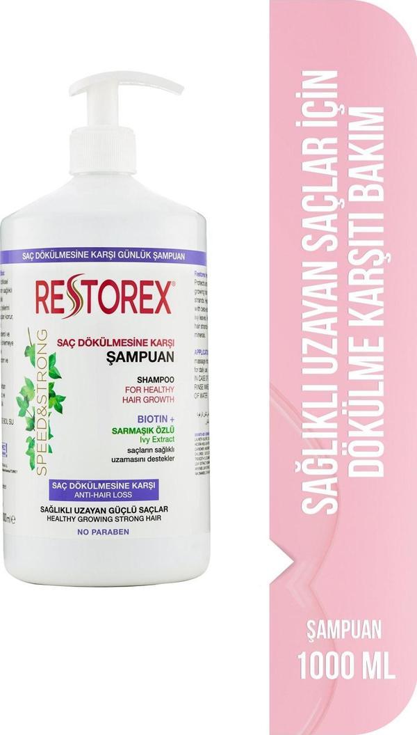Restorex Saç Dökülmesine Karşı Ekstra Direnç Şampuanı 1000 Ml - Image 1