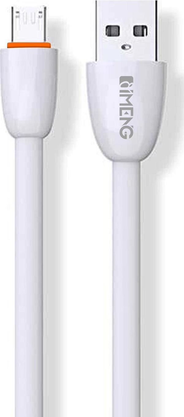 İmeng Huawei MediaPad T3 7 İle Uyumlu 3.1A UsbA to Micro Data ve Hızlı Şarj Kablosu Beyaz - Image 1