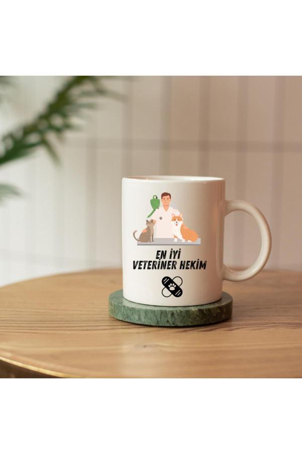 Kubdekor En İyi Veteriner Hekim Yazılı Baskılı Kupa bardak - Image 1