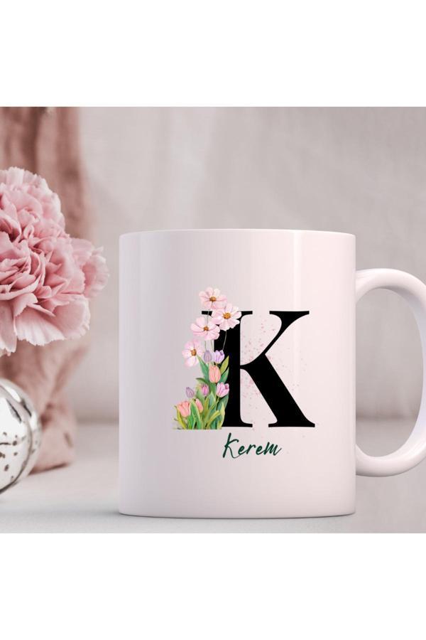Kubdekor K Harfi Kupa Harfli Hediyelik Kupa Bardak - Image 1