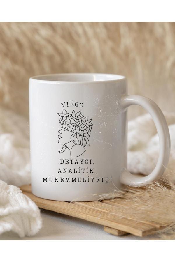 Kubdekor Virgo Detaycı Analitik Mükemmelliyetçi Yazılı Başak Burcu Kupa Bardak - Image 1