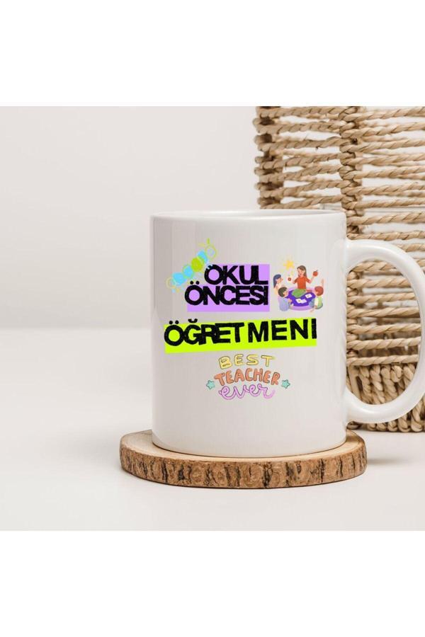 Kubdekor Okul Öncesi Öğretmeni Baskılı Kupa Öğretmenler Günü Hediye Kupa bardak - Image 1
