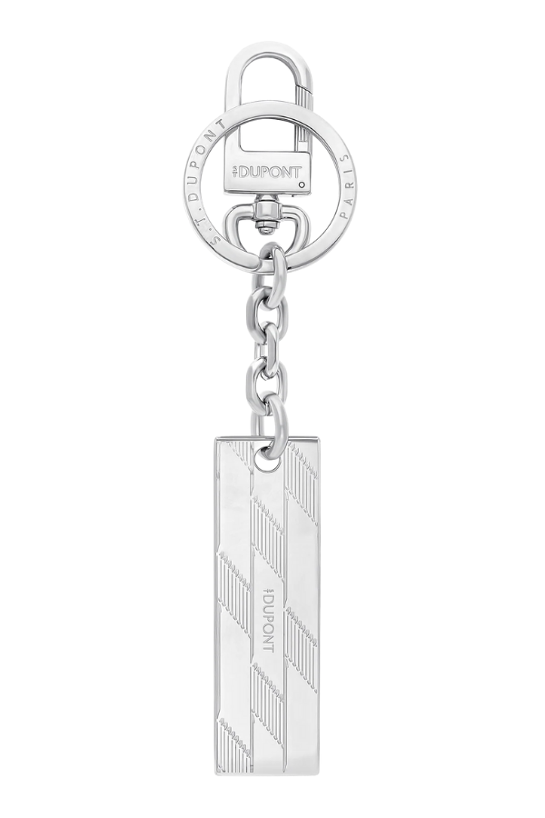 S.T. Dupont Monogram Metal Gümüş Anahtarlık 3541 - Image 1