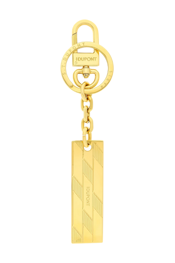 S.T. Dupont Monogram Metal Gold Anahtarlık 3540 - Image 1
