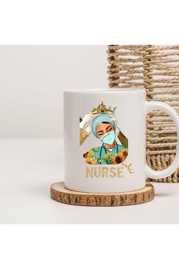 Kubdekor Nurse Yazılı Kupa Bardak Hemşire Baskılı Kupa Bardak - Image 1
