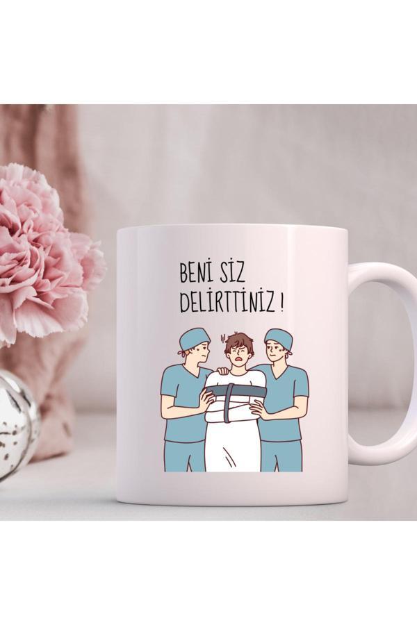 Kubdekor Beni Siz Delirttiniz Baskılı Kupa Bardak - Image 1