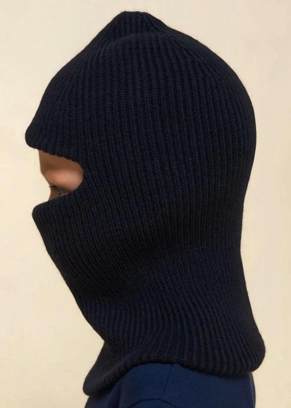 Kışlık Kar Maske Çocuk Triko Bere - Siyah - Image 1