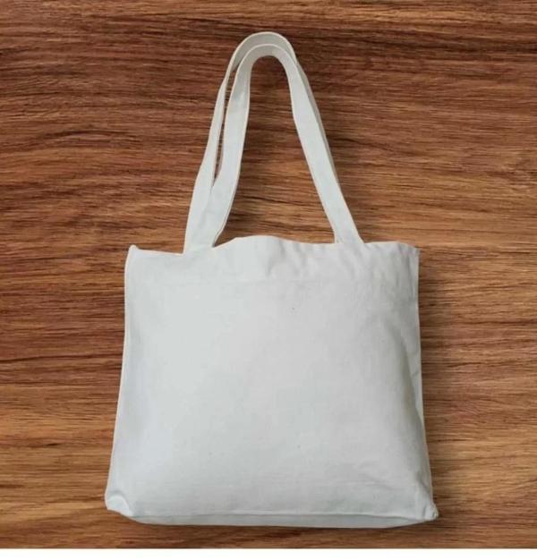 Unisex Piknik ve Deniz Cepli Fermuarlı Çanta - Beyaz - Image 1