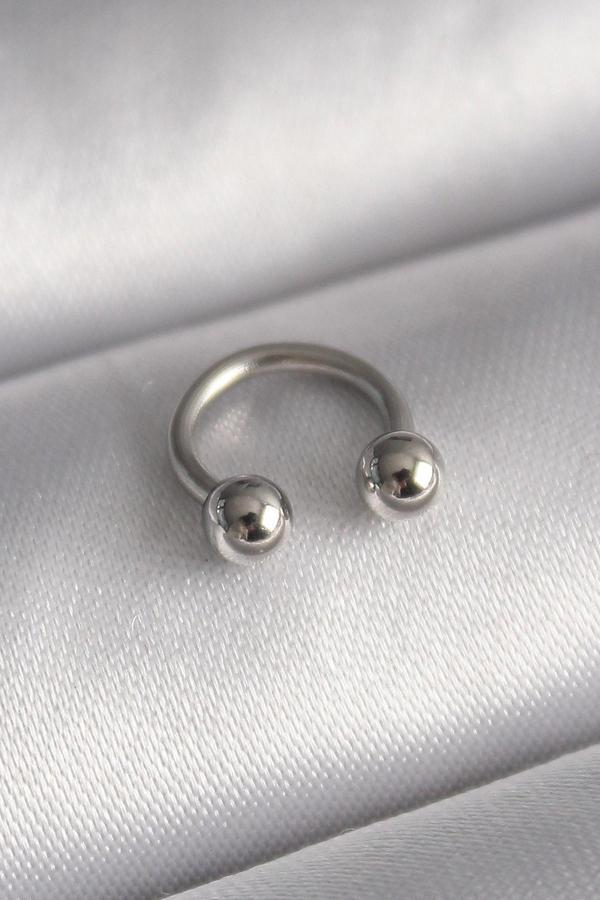 316L Çelik Gümüş Renk Halka Model Topçuk Piercing 1369 - Image 1