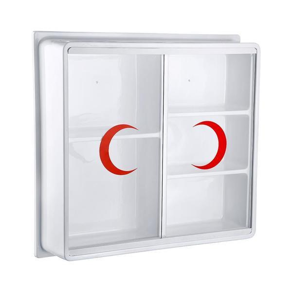 Omnipazar CLK-157 Plastik Büyük İlk Yardım Ecza Dolabı 5 Bölmeli Beyaz - Image 1