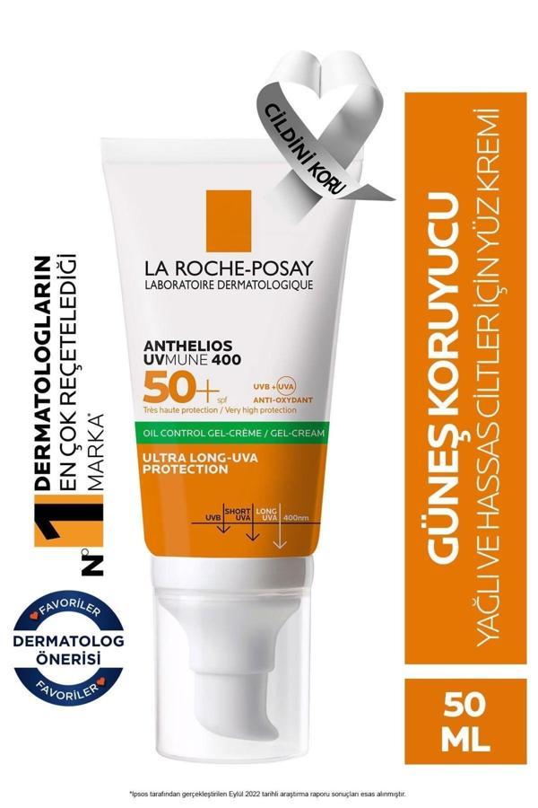 La Roche Posay Anthelios Spf 50+ Yağlı Ciltler için Yüksek Korumalı Yüz Güneş Kremi 50 ml - Image 1