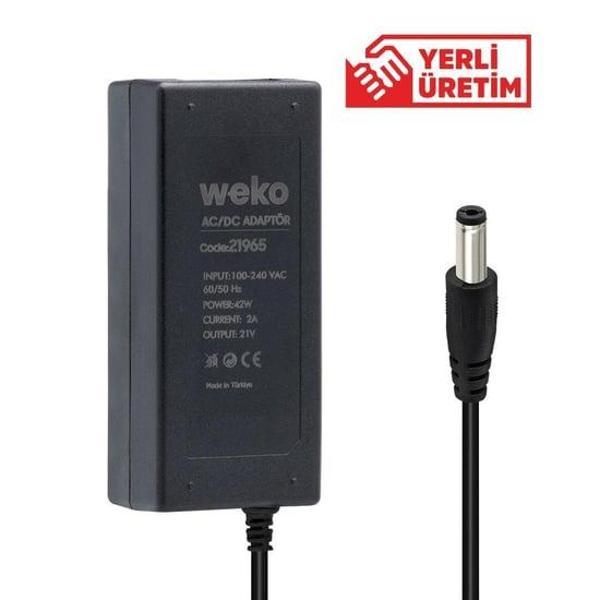 21 Volt 2 Amper Yerli Üretim Masaüsütü 5.5*2.5 Uçlu Şarjlı Matkap Adaptörü - Image 1