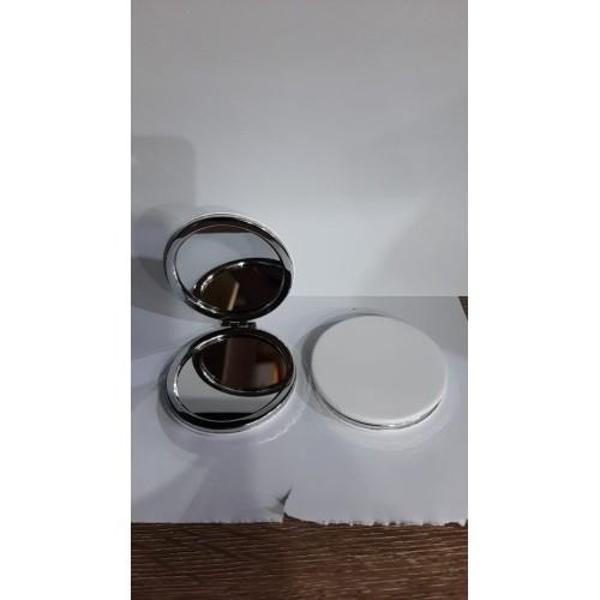 Beyaz Renk Büyüteçli Cep Aynası Yuvarlak - Image 1