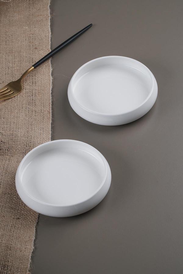 Acar Bianco Perla Porselen Yuvarlak Tabak - 13 cm - Image 1