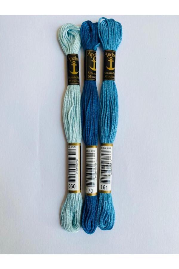 Mouline 3'lü Goblen Kanaviçe Nakış Ip Setleri - Image 1