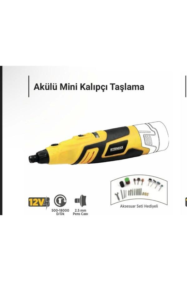 Rtrmax Akülü Mini Kalıpçı Taşlama Rtx1234b Aküsüz - Image 1