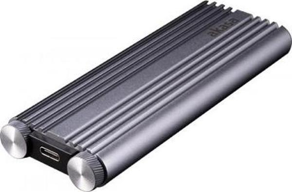 AKASA AK-ENU3M2-07 M.2 Sata / NVMe SSD to USB 3.2 Gen2 2x2 SSD Alüminyum Harici Disk Kutusu - Image 1