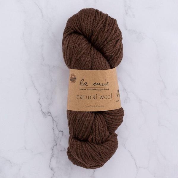 La Mia Natural Wool Acı Kahverengi El Örgü İpi - H7 - 33602 - Image 1