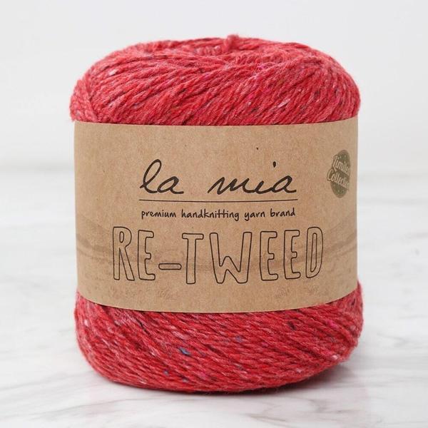 La Mia Re-Tweed Kırmızı Melanj El Örgü İpi - L165 - Image 1