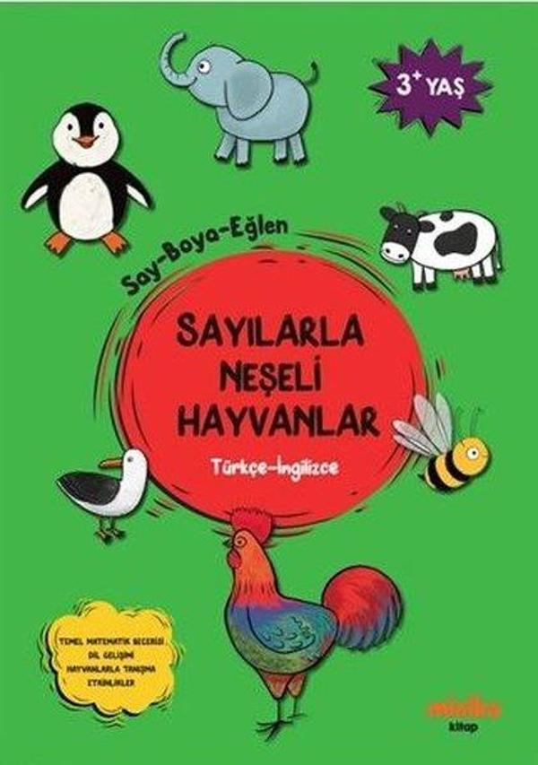 Sayılarla Neşeli Hayvanlar Türkçe - İngilizce 3+Yaş - Minika Kitap - Image 1