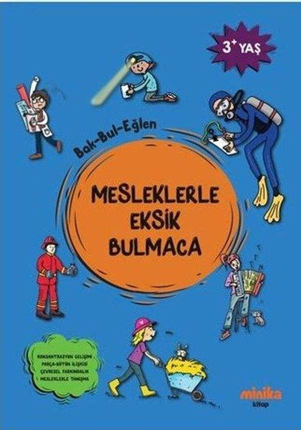 Mesleklerle Eksik Bulmaca Bak - Bul - Eğlen 3+Yaş - Minika Kitap - Image 1