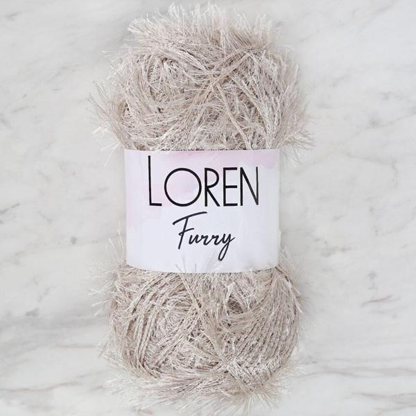 Loren Furry Açık Bej El Örgü İpi - RF050 - Image 1