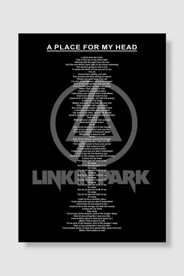 Kubdekor Lyric linkin park Müzik Poster Çerçevesiz Yüksek Kalite Müzik Afiş Duvar Poster - Image 1