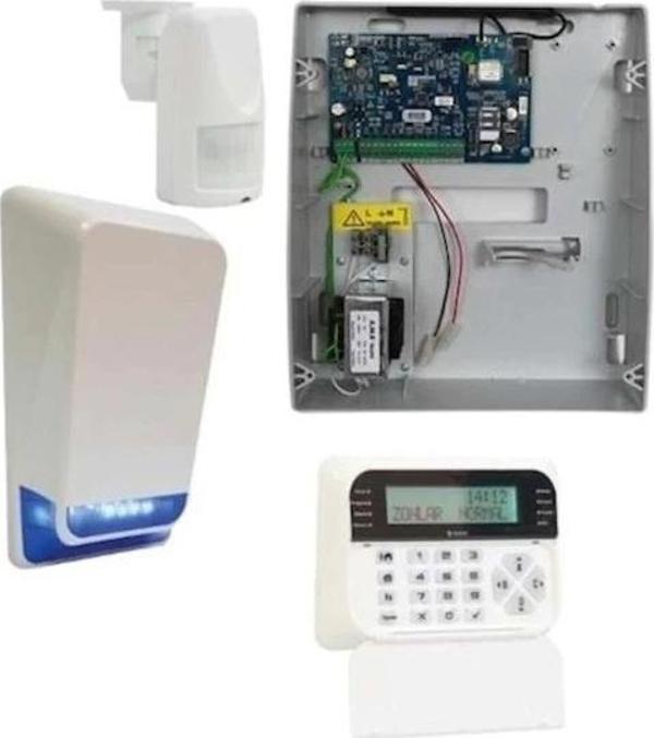 TEKNİM TSP-5324LCD GSM+GPRS Kablolu 4+4 Bölgeli Alarm Seti (AKÜSÜZ) - Image 1