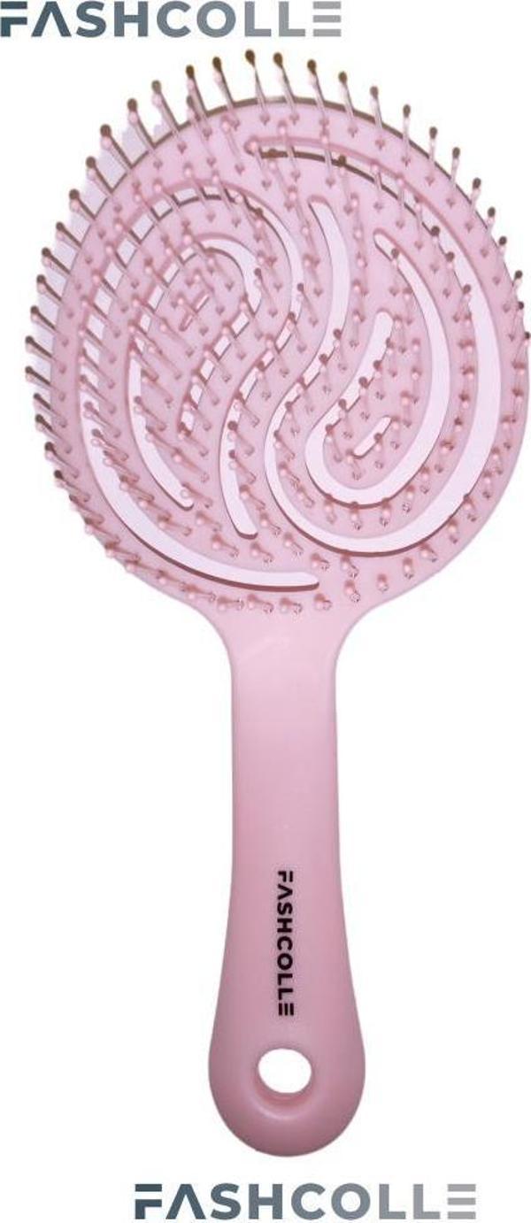 Fashcolle Pembe Üç Boyutlu Oval Saç Fırçası - Image 1