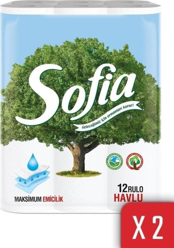 Sofia Ecording Mutfak Kağıt Havlusu 12'li X 2 Adet - Image 1