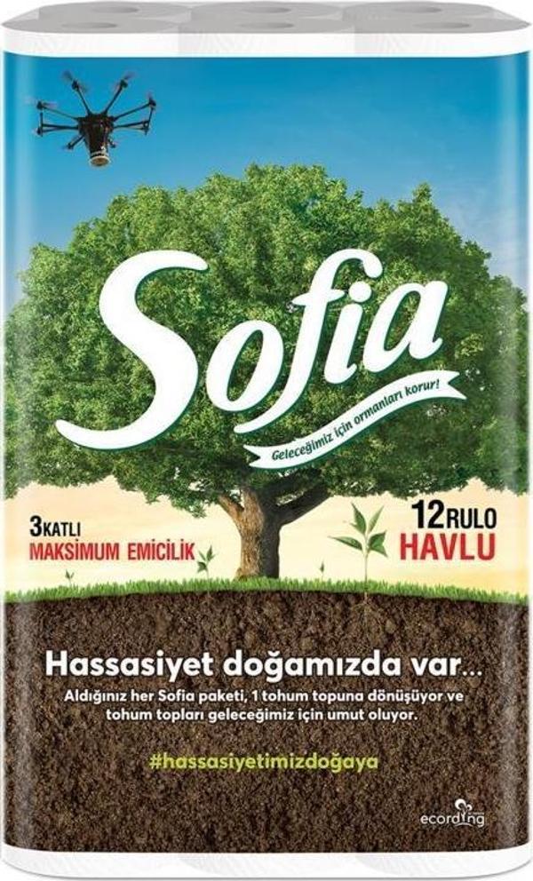 Sofia Kağıt Havlu 12 Rulo - Image 1