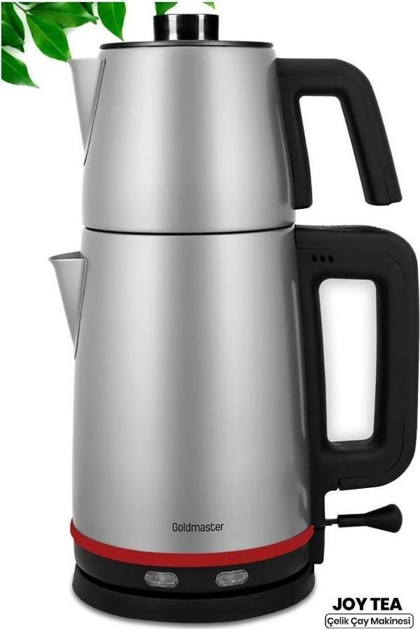 GOLDMASTER IN-6340 JOY TEA İNOX ÇAY MAKİNESİ (İNOX RENK) - Image 1