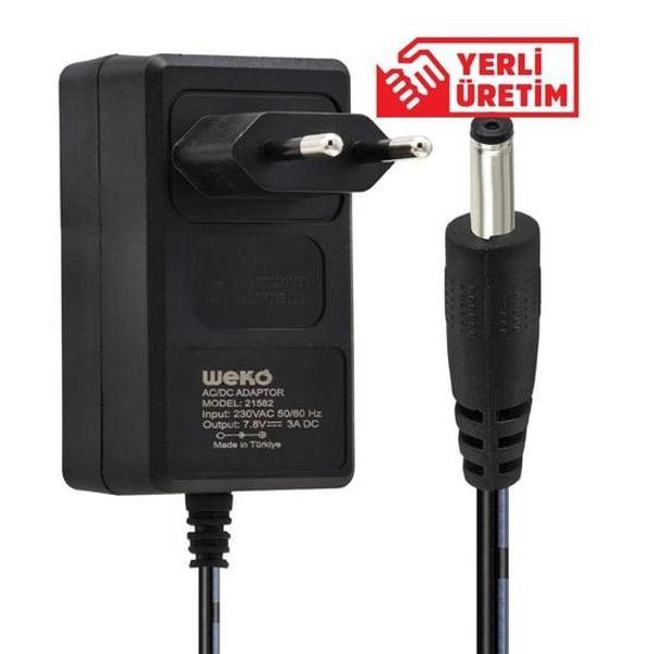 7.8 Volt - 3 Amper 3.5*1.35 Uçlu Plastik Yazar Kasa Adaptörü - Image 1